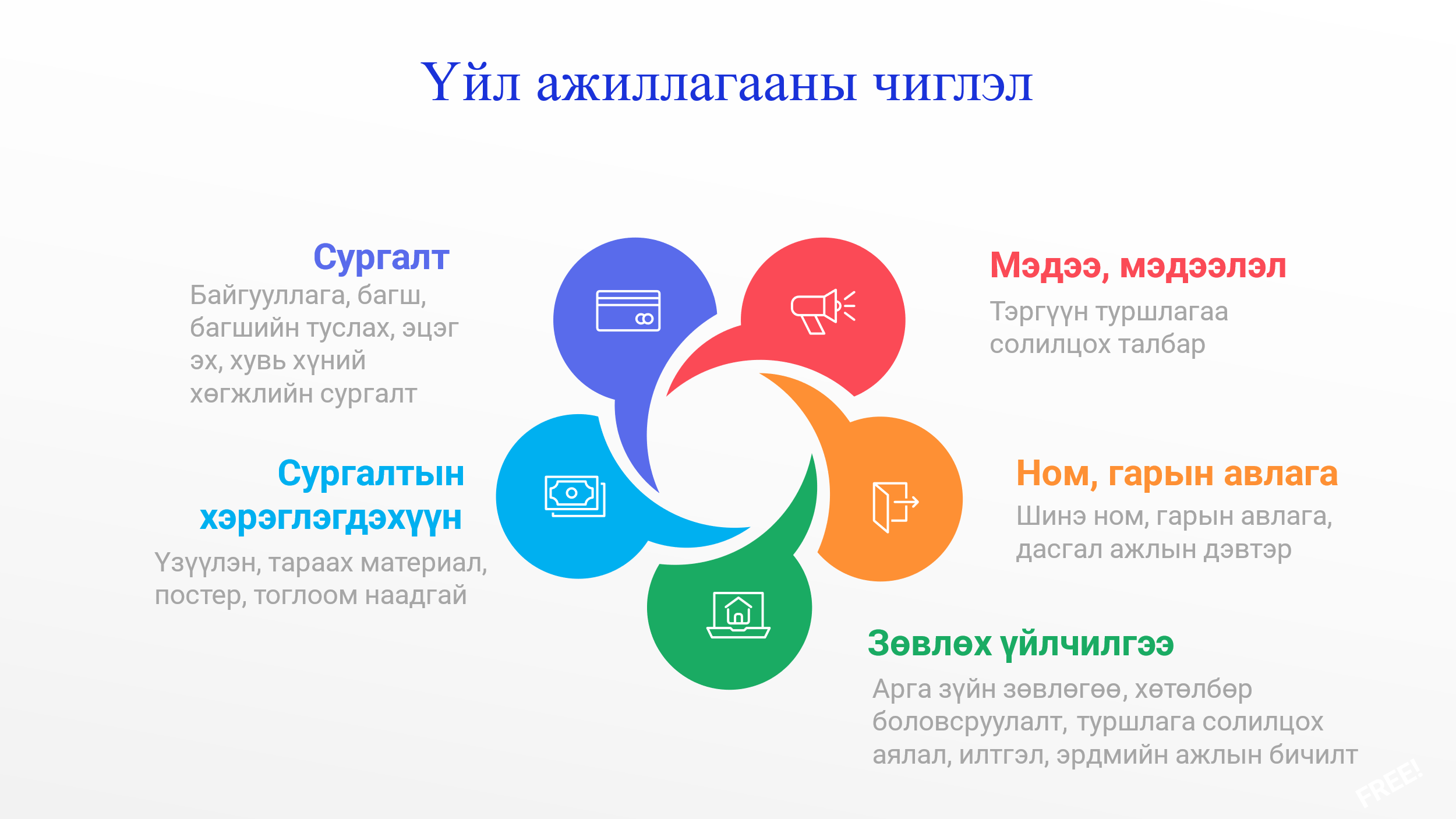 Үйл ажиллагааны чиглэл